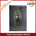 male chrome plastic mannequin mould full body with abstract head